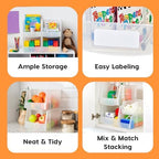 IRIS USA 4-Pack, X Large Plastic Stackable Storage Bin Organizer, Clear - Image 3