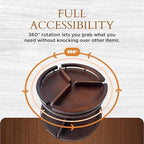 2 Tier Lazy Susan Organizer – 12" Bamboo Rotating Spice Rack Organizers with Adjustable Height Turntable for Cabinet, Pantry, Medicine Cabinet, Kitchen, Spinning Bathroom Counter Top Organizers - Image 5