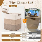 12 Inch Storage Cubes, 3 Pack Cube Storage Bins for Organizing, Cotton Rope Woven Baskets for Shelves, Bathroom, Kids Room, Closets, Baby Nursery - Image 6