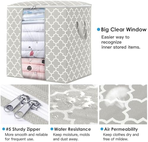 Storage Bags 6 Pack 100L Clothes Organization and Storage Containers - Image 2
