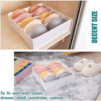 Bra Storage Drawers Organizer for Clothing Underwear Drawer Organizer Dividers Foldable Storage Cube Bins for Bra,Socks, Underwear,3 Pack （White） - Image 4