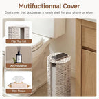 StorageWorks Toilet Paper Storage with Lid, Toilet Paper Holder Stand - Image 4