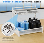 Petiza Metal Under Sink Organizer, Pull Out Cabinet Organizer Rack with Silk-Smooth Bottom Drawer, 5-Level Adjustable, Multi-Purpose Storage Shelf for Bathroom, Kitchen, Vanity, Pantry (2-Pack) - Image 7