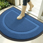 OLANLY Half Circle Front Door Mat Outside 35x23 All-Season Rubber Doormat by OLANLY