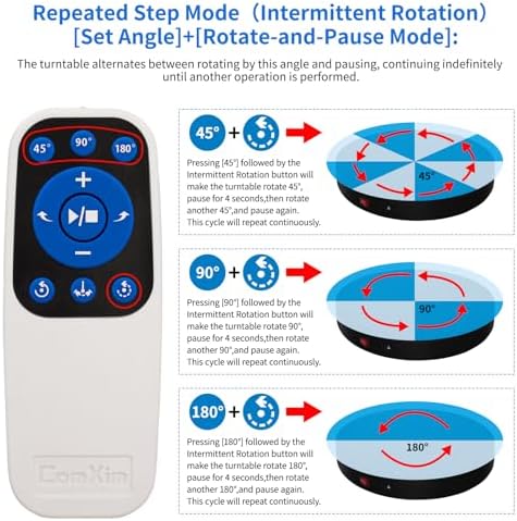 15.8In Remote Large Motorized electric turntable Rotating platform Photography Turntable Motorized lazy susan Base giratoria para for Photography,3D Scanner,Heavy duty display(Load Range:220~500lbs) - Image 6