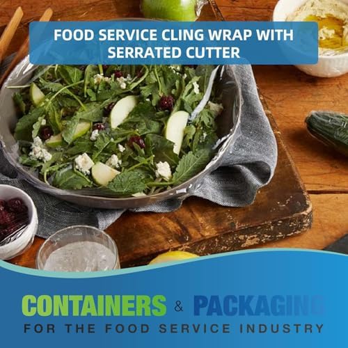 18in x 2000ft Standard Cling Wrap Roll With Serrated Cutter Food Wrap - Image 3