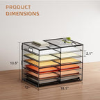 Marbrasse 7 Tier Desktop Literature Organizer, Mesh Paper Organizer Desk Organizers, File Sorter Mail Center Paper Storage Cabinet Classroom Keepers Mailbox for Office Home School, Black - Image 3