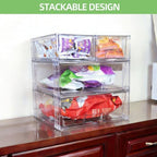Stackable Storage Drawers(5 Pack),High-strength Clear Plastic Multi-purpose Organizer Bins with Handles, Easily Assemble Acrylic Drawers for Bathroom Closet Cabinet Pantry Under Sink - Image 5