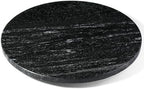 Koville 16'' Marble Lazy Susan for Kitchen, Black Marble Turntable for Dinning, Stone Lazy Susan Organizer for Cabinet, Serving Rotation Spinning Tabletop Organizer Swiveling by Koville