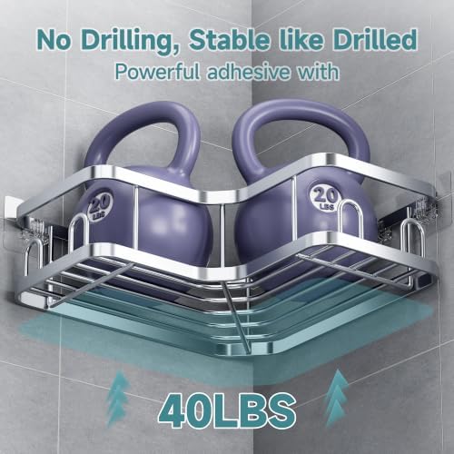 Veken Large Capacity Corner Shower Caddy 6-Pack, Advanced Rustproof Design - Image 4