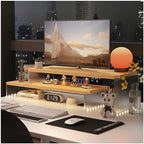 YGYQZ Adjustable Monitor Stand Riser, 7.67"×19.3" Dual Monitor Desk Stand by YGYQZ