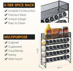 Skiileor Spice Rack Organizer with 28 Spice Jars,Spice Labels and Funnel - Image 2