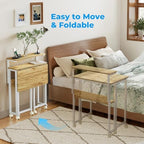 GreenForest Folding Desk with Adjustable Monitor Stand, 24.8 in Small Desk - Image 6