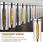 Mimorou 6 Pack 60 oz Airtight Stainless Steel Kitchen Canisters, Silver - Image 4