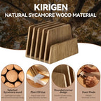KIRIGEN Wooden Mail Organizer, 5-Slot File Holder for Desk, Brown 5K-DBR - Image 7