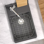 SANNO Sink Protectors for Kitchen, Stainless Steel Bottom Grid with Rear Drain Hole, Double Sink 16.14" L X 13" W, 2 Pack - Image 6