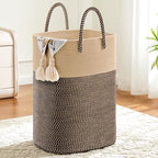 Laundry Basket,Woven Cotton Rope Laundry Hamper,Versatile Storage for Dirty Clothes,Baby Toys,and Blankets in Bathroom, Nursery,and Living Room (Jute, 80L) by Artfeel