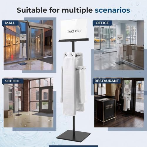 Wet Umbrella Stand with Free 400 Bags, 43" Metal Holder - Image 6
