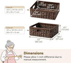 GRANNY SAYS Wicker Storage Baskets for Shelves, Dark Brown Baskets, 1-Pack - Image 7