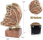 Vintage Brown Butterfly Bookends,Resin Book Ends for Shelves,Heavy Duty Decorative Bookends,Creative Book Stopper Holder Decor for Desk Home Office,Shelf Decoration,Gifts for Mother's Day - Image 3
