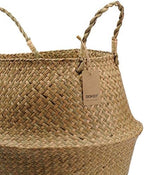 Large Woven Seagrass Belly Basket for Plant, Grocery, Picnic, 12" Diameter x 14" Height - Image 6