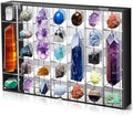 Cinnvoice Rock Display Case 35 Grids,Black Border,Square by QinYee