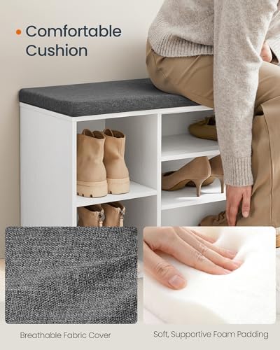 SONGMICS HOME Shoe Storage Bench, Snapsemble Superfast Assembly - Image 6