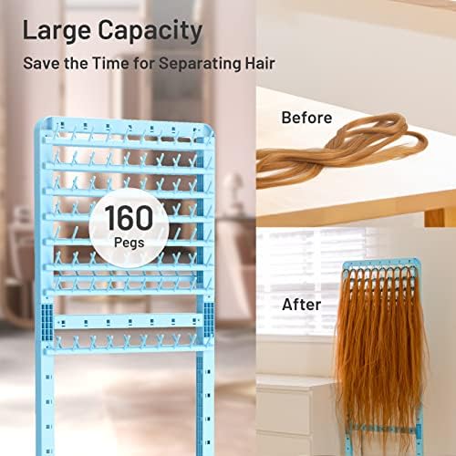 Yumkfoi Adjustable Braiding Hair Rack 160 Pegs, Double-Sided Braiding Rack - Image 3