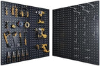Metal Pegboard Tool Organizer, 12 x 24 in, 30 lb Capacity, 4 Pack by DIOOSN