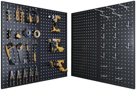 Metal Pegboard Tool Organizer, 12 x 24 in, 30 lb Capacity, 4 Pack by DIOOSN