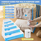 Saker Vacuum Storage Bags with Electric Pump, Space Bags Vacuum Storage Bags, 2-in-1 Pumping and Inflation, 15 Pack (3 Jumbo,3 Large,3 Medium,3 Small,3 Roll Up Bags) for Clothes, Bedding, Travel - Image 6