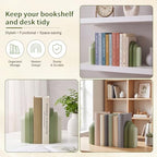 Lineshading 2 Pcs Boho Arch Bookends, Heavy Duty Book Ends for Shelves - Image 6