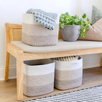 NaturalCozy Storage Cubes 11 Inch Cotton Rope Woven Baskets for Organizing, 3-Pack | Cube Storage Bin | Square Storage Baskets for Shelves Organizer, Classroom, Kids Toy Bins, Closet, Baby Nursery - Image 4
