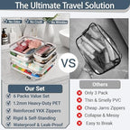 YQBRAO Clear Hard Shell Zipper Cases, 6 Multi-Size Organizers, Grey - Image 2
