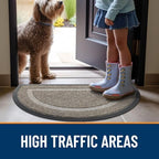 OLANLY Half Circle Front Door Mat Outside 71x23 All-Season Rubber Doormat - Image 6