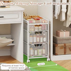 JKsmart Rolling Makeup Cart Organizer with 3 Drawers, Cosmetics Display with Dividers, Floor Skincare Storage with Wheels, Versatile Vanity Organizer for Nail Polish Perfume Brush Hair Tool, White - Image 4