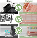 Hiviweer Dish Drying Rack for Kitchen Counter, 16.2" L x 12.5" W, Pink - Image 4