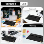 Plastic Envelopes Folders 12mil Heavy Duty, for A4 Letter Size Paper, with Snap Closure Pack, Paperwork Plastic Wallets Document Organizer (25 Pack - Black, Horizontal) - Image 6
