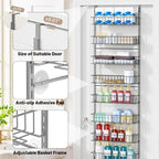 ElegantArray 9-Tier Pantry Door Organizer, Light Gray - Image 4