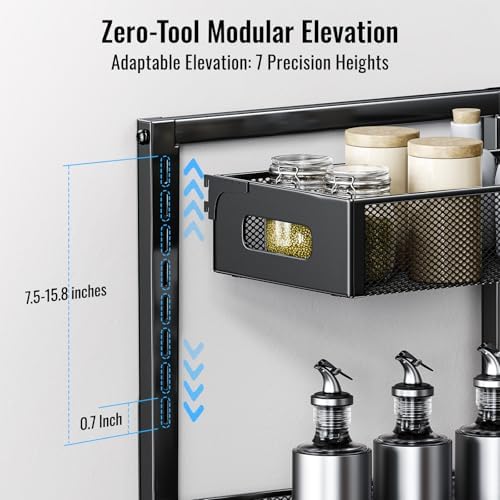 TISTAYA 2 Pack Under Sink Organizer and Storage, Metal Under Kitchen Sink Organizer, Slide Out Bathroom Organizers and Storage, Undersink Organizers for Kitchen Bathroom Cabinet - Image 4