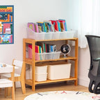 IRIS USA 8-Pack, Connecting Book Bin Organizer Magazine Holder, Clear - Image 3