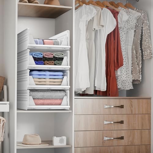 Sorbus Stackable Closet Organizer, Open-Front Shelf Bins (4 Small) - Image 3