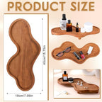 Uiifan Wood Cloud Perfume Decorative Tray Bedside Jewelry Tray,Brown - Image 3