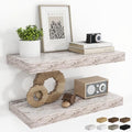 RICHFOCUS Bathroom Floating Shelves for Wall 2Pack|Rustic White|20" L by RICHFOCUS