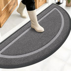 OLANLY Half Circle Front Door Mat Outside 71x47 All-Season Rubber Doormat by OLANLY