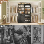 Aheaplus Closet System, 6-15Ft Custom Wood Closet Organizer with 8 Drawers - Image 5
