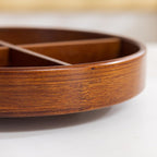 Bamboo Lazy Susan, 12'' Turntable Organizer with Removable Dividers - Image 5