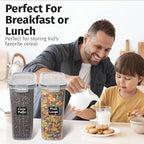 Shazo 2 Pack (6.3L / 213OZ) EXTRA Large Airtight Food Storage Cereal Containers for Bulk Food Storage BPA-Free Plastic Container, Pantry Organization and Canister for Rice, Pasta, Sugar & Flour - Image 2