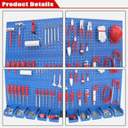 Ultrawall Pegboard Wall Organizer, Blue Metal Peg board Panels - Image 5