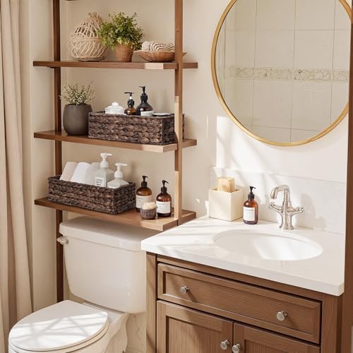 StorageWorks Small Toilet Paper Basket, Bathroom Basket Organizer, Brown - Image 5